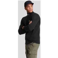 Lambswool Blend Zip Through Cardigan - Black