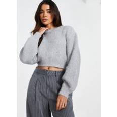 Silver - Women Jumpers Quiz Silver Tinsel Knit Jumper - Ilver