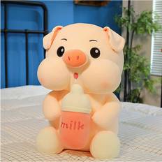 Toys XYLFLY (open eyes, 70cm) Cute Milk Bottle Pig Stuffed Plush Soft Toy Doll Pillow Cushion Christmas Gifts