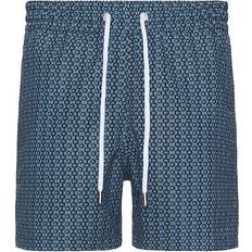 Frescobol Carioca Camada Print Swim Shorts - Perennial Blue