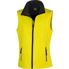 Gelb Westen Result Core Printable Soft Shell Bodywarmer - Yellow