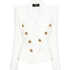 Balmain Jolie Madame Tweed Blazer - Women - Neutrals