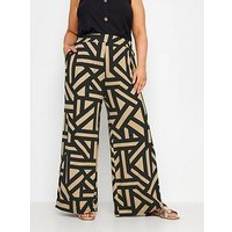 Yours Jersey Wide Leg Trousers - Black