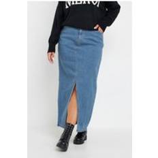 Yours Blue Denim Stretch Maxi Skirt - Women's