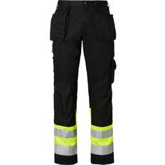 Top Swede Arbetskläder & Utrustning Top Swede 2171 Craftsmen trousers Black/fluoresant yellow C154