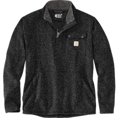 Carhartt Pocket Fleece Relaxed-Fit Midweight Quarter-Zip Sweater - Black