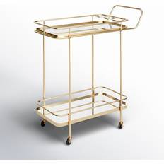 Gold bar cart Everly Quinn Litterio Bar Cart Gold Trolley Table 16.2x31.5"