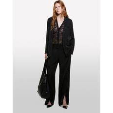 SISLEY Slim Fit Lace Blouse - Black