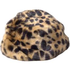 Dolce & Gabbana Brown Headgear Dolce & Gabbana Leopard Fur Women Bucket Hat Brown