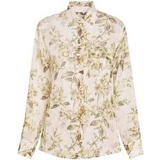 Gold Shirts Zimmermann Floral Print Shirt - Beige