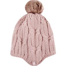 Pink - Sportswear Garment Accessories Heat Holders Nikki Cozy Ears Pom-Pom Beanie Hat - Dusty Pink