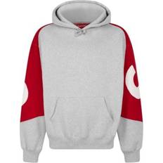 Supreme Man Tops Supreme Big Logo-Jacquard Hoodie - Unisex - Grey