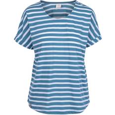 Women T-shirts Trespass Womens Striped T-Shirt Megan - Storm Blue Stripe