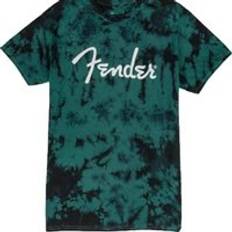 Turkise - Unisex T-skjorter Fender Spaghetti Logo Tie-Dye T-Shirt - Blue