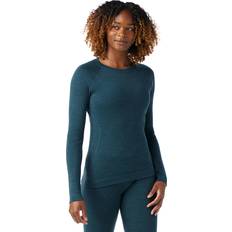 Blue - Women Base Layers Smartwool Classic Thermal Merino Base Layer Crew Top - Twilight Blue