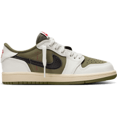 Sportschuhe Nike Jordan 1 Low x Travis Scott PS - Medium Olive/Black/Sail/Muslin