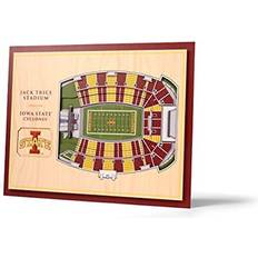 YouTheFan Iowa State Cyclones 5-Layer StadiumView 3D Wall Art