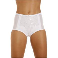 3XL Girdles Camille Womens Lace Control Shapewear Briefs - White