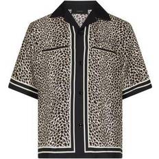 Amiri Shirts Amiri MA Leopard Bowling Shirt - Black Birch