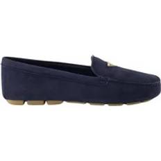 Prada Dam Loafers Prada Velvet Slip-On Loafers - Blue