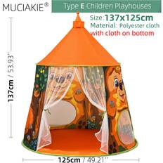 XYLFLY (E) 24 Types Children Playhouses Kids Indoor Outdoor Play Tents Portable Foldable Princess Prince Castle Gift Courtyard Garden House