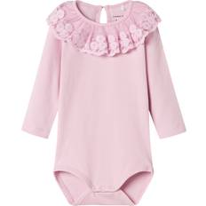 Pink Bodyer Børnetøj Name It Baby Long Sleeved Body - Corsage