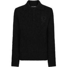 Lana Polos Dolce & Gabbana Long-Sleeved Wool Polo-Shirt Grey