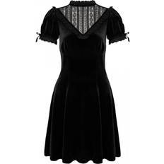 Hell Bunny Mourning Dress - Black Velvet