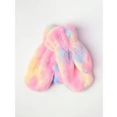 Rosa Manoplas Lindex Faux Fur Colourful Mittens - Light Pink