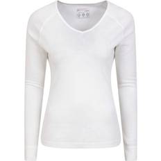 Laine T-shirts Mountain warehouse Merino Wool V Neck Top - White