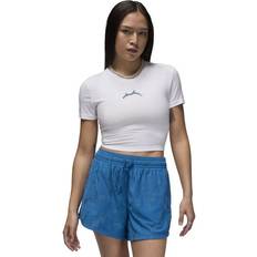 Jordan Femme T-shirts Jordan Short Sleeve Graphics Slim Crop Tee - Weiß