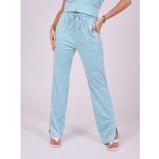 Velvet Pants Loose-fitting Velvet Trousers - Bleu