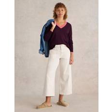 Merino Wool Tops White Stuff Maggie Jumper - Dark Plum