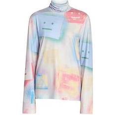 Acne Studios Damen T-Shirts Acne Studios Enderson Sprayed Face Turtleneck Long Sleeve T-Shirt - Multicolor