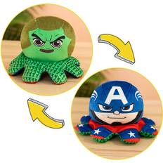 Maxpower (6) Plush Doll Avengers Spiderman Iron Man Captain America Hulk Thanos Octopus Plush Cartoon Toy That Can Be Flipped Kid Gift