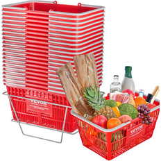 VEVOR Plastic 20 Quarts - Pink/White/Red Basket