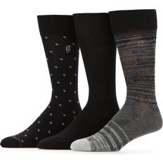 Viscose Socks Perry Ellis Bamboo Patterned Socks 3-Pack - Dark