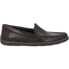 Loafers Geox Man Loafers - Dark Brown Leather