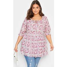 Floral Chemisiers Yours Floral Print Shirred Waist Top - Women's