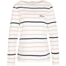 Barbour Women Tops Barbour Hawkins Striped Long Sleeved T-shirt - Cloud Stripe