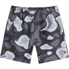 Black - Solid Colour Swimming Trunks Liquid Camo One Point Beach Short - Black