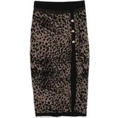 Korte nederdele - Multifarvet Liu Jo Leopard Print Pencil Skirt - Multicolor