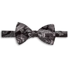 Soie Cravates Eton Paisley Silk Pre-Tied Bow Tie - Black