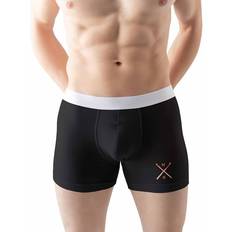 Durable - Men Men's Underwear Green Fish Men's Boxer Briefs - Black