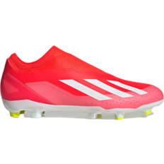 adidas X Crazyfast League Laceless Firm Ground Boots - Solar Red/Cloud White/Team Solar Yellow 2