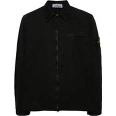 Overhemden Stone Island Brushed Organic Cotton Canvas - Noir