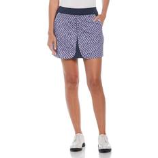 Hosen & Shorts Original Penguin Optical Print Color Block Golf Skort - Black Iris Blue