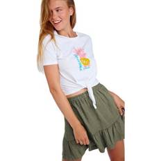 Lino - Mujer Shorts Banana Moon Amelia Hawston Damenrock - Vert