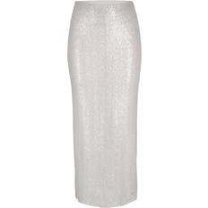 Långa kjolar - Vita JJXX Jxmia Sequin Skirt WVN Dam Maxikjolar - Vit