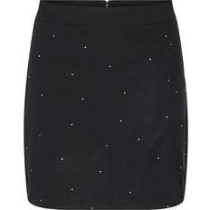 Nylon Skjørt Pieces Pcpeva Rhinestone HW Mini Skirt - Korte Skjørt